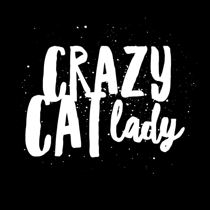 Fille folle d’amant drôle de chat de dame de chat