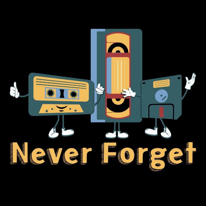 Retro Never Forget Motif