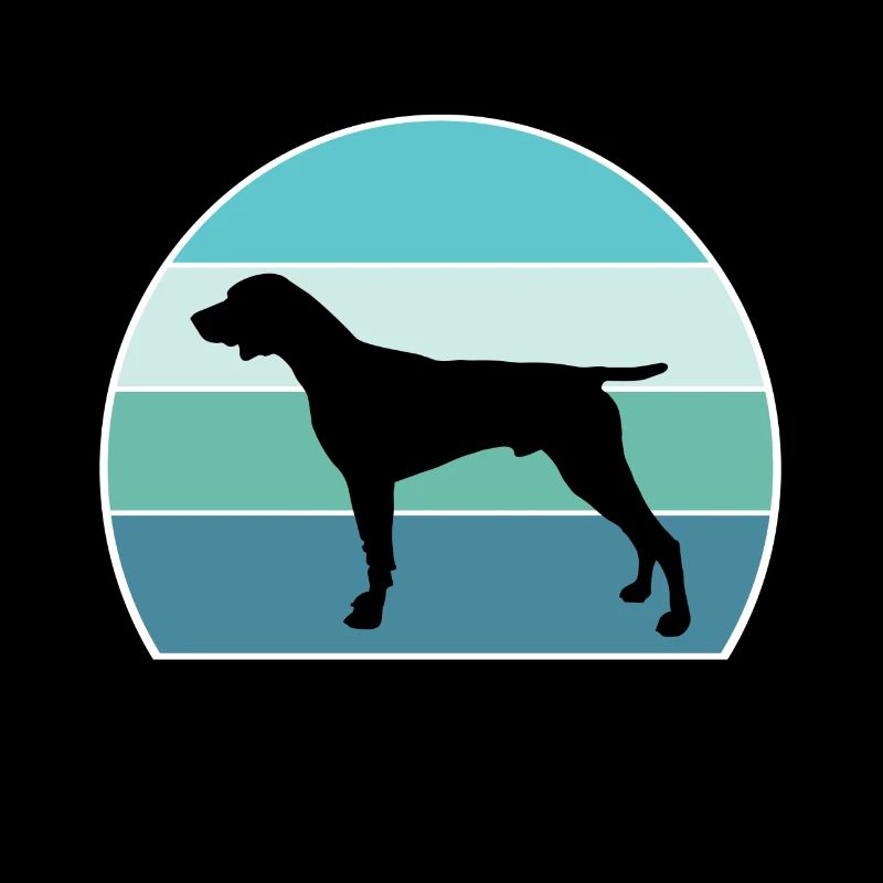 German Shorthaired Pointer Dog Silhouette Vintage