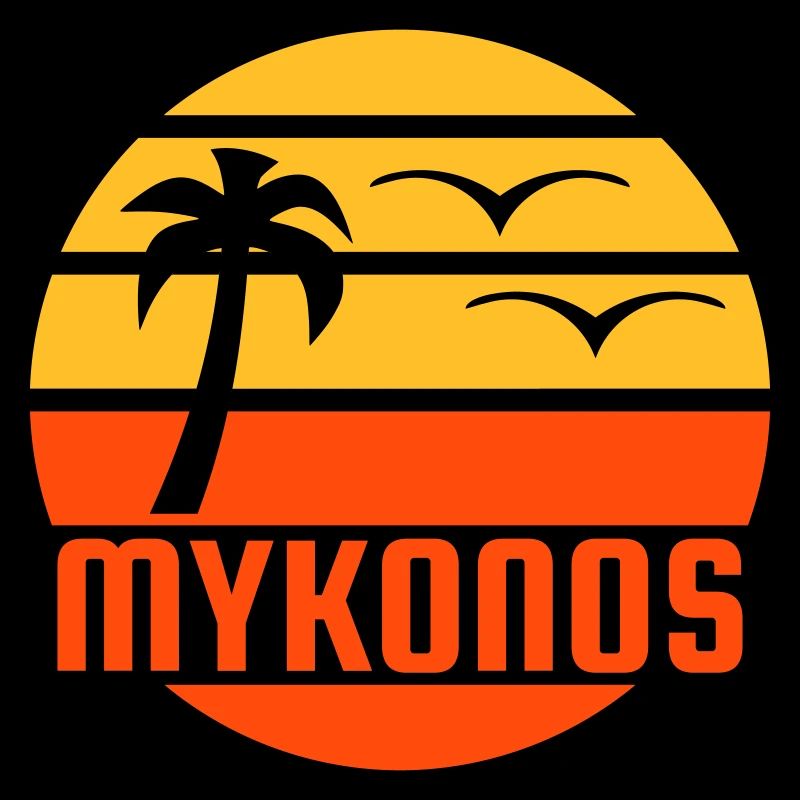 Mykonos (sun, palm tree, birds)