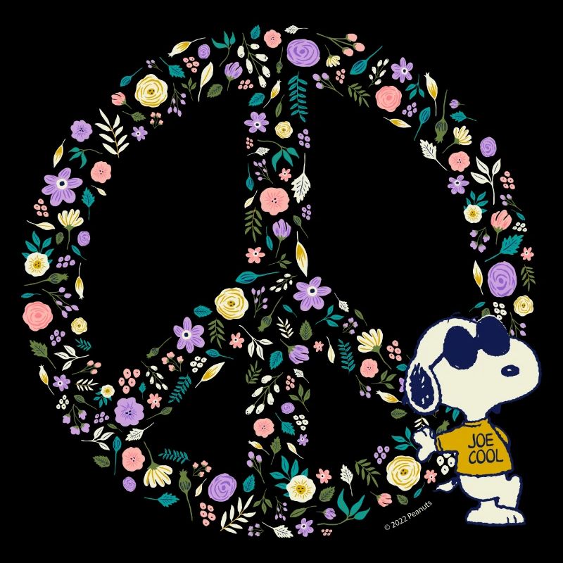 Peanuts Snoopy Peace Hippie