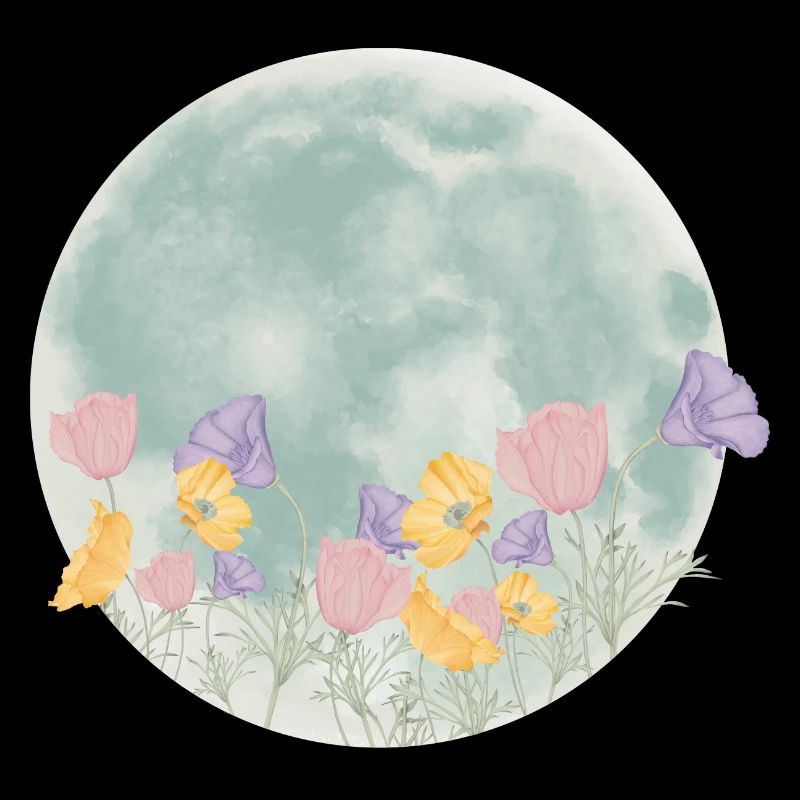 Lune fleurie
