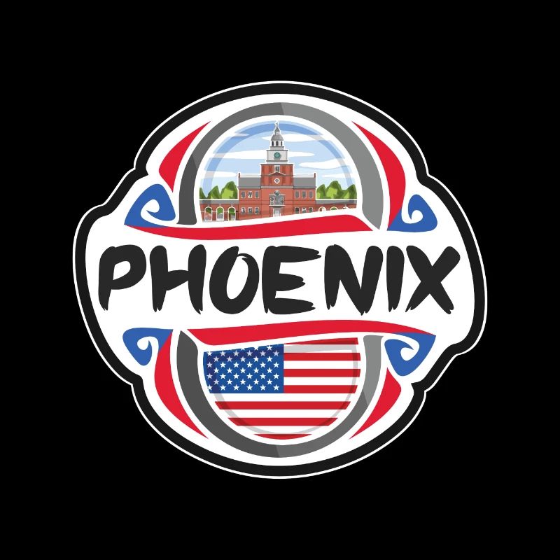 Phoenix USA Drapeau des États-Unis Souvenir de voyage Bad