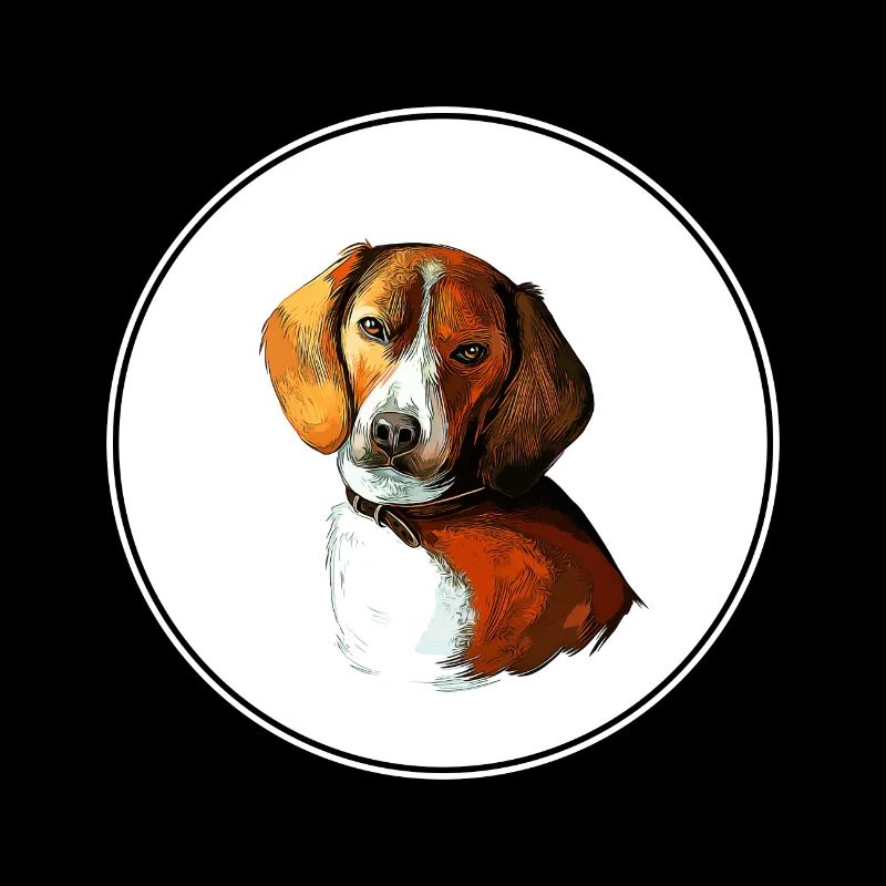Illustration de l’aquarelle du chien Foxhound américain