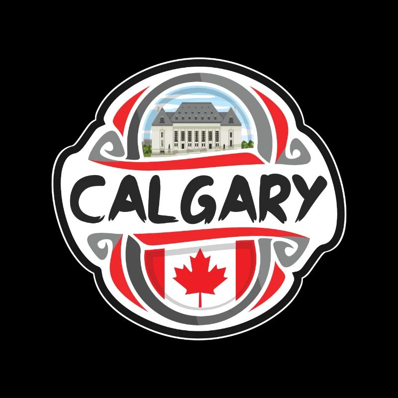 Insigne du drapeau du Canada de Calgary Timbre souvenir de voyage