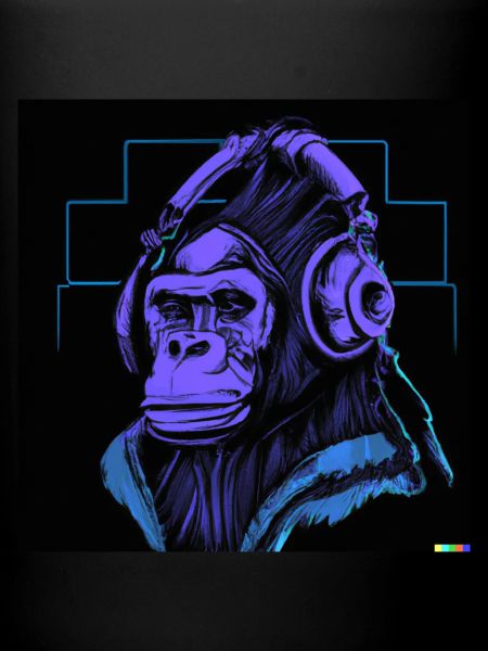 Singe avec casque
