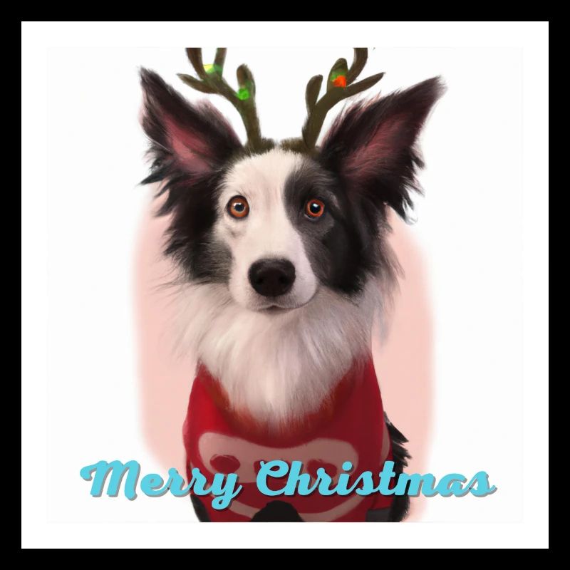 Mignon border collie Dog dans un pull de Noël