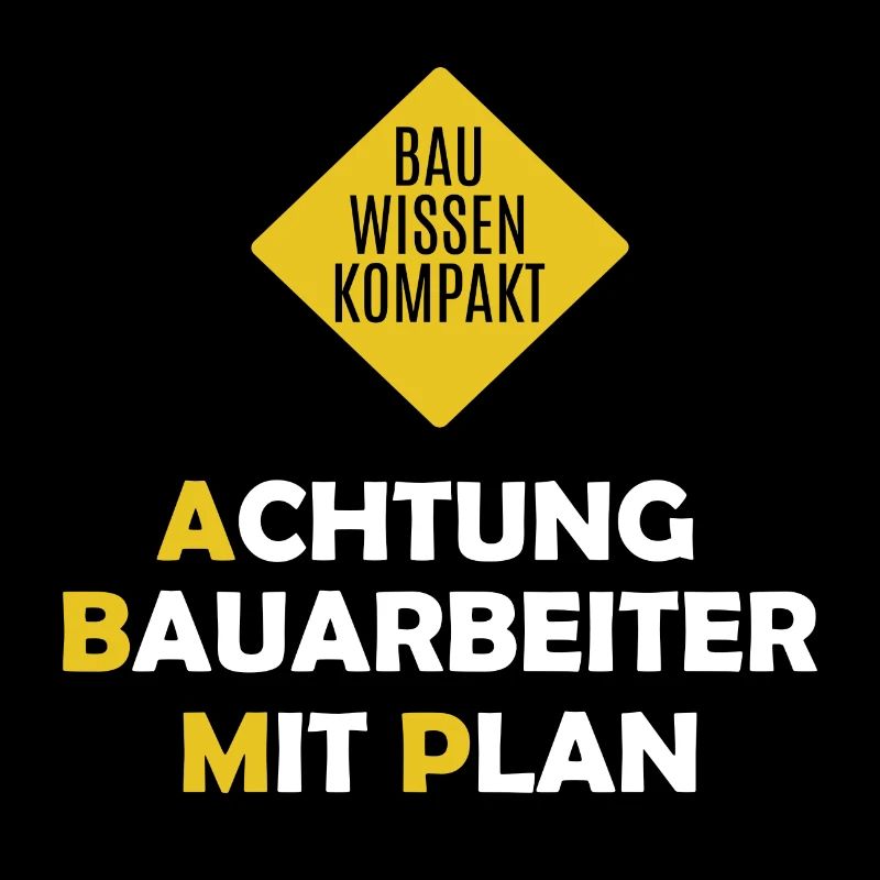 Achtung Bauarbeiter mit Plan