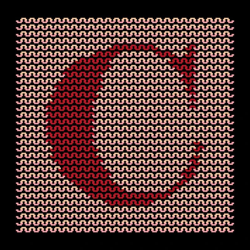 Yarn Serif Letter C Red