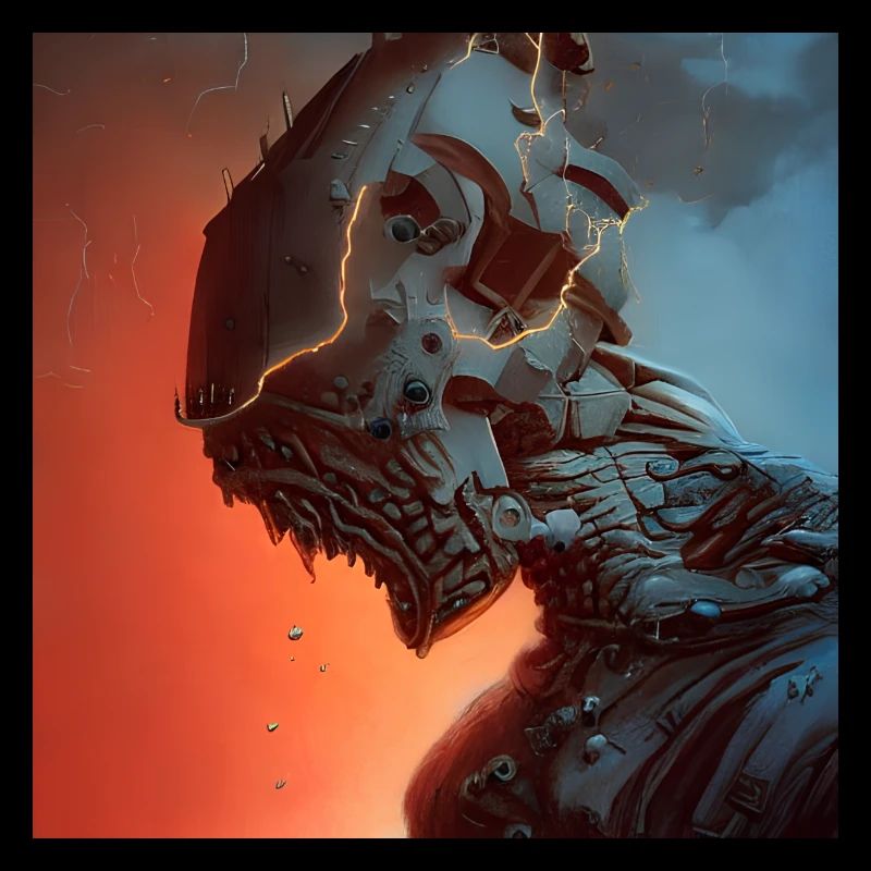 Ancient robot crumbling