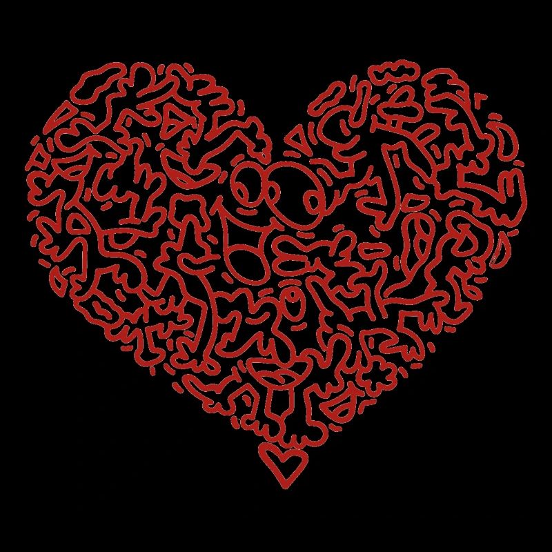 Doodle rotes Herz