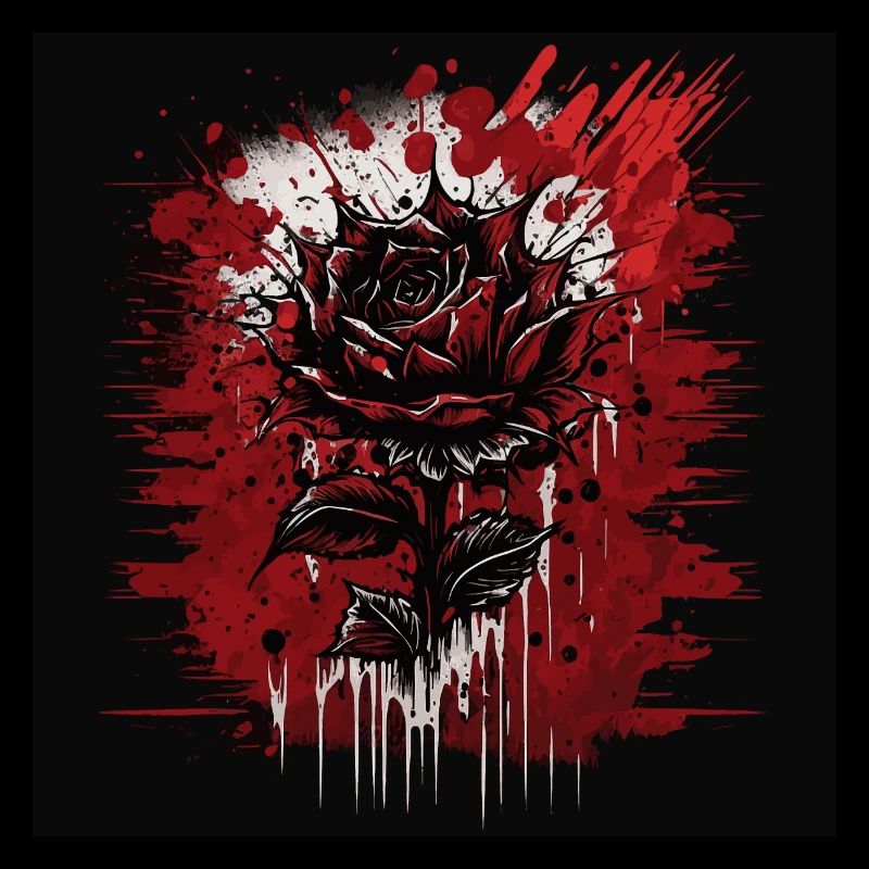 Rose rouge foncé