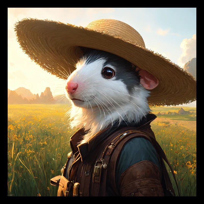 Folle Hamster Dorée Oeuvre Nain Hamster Géant