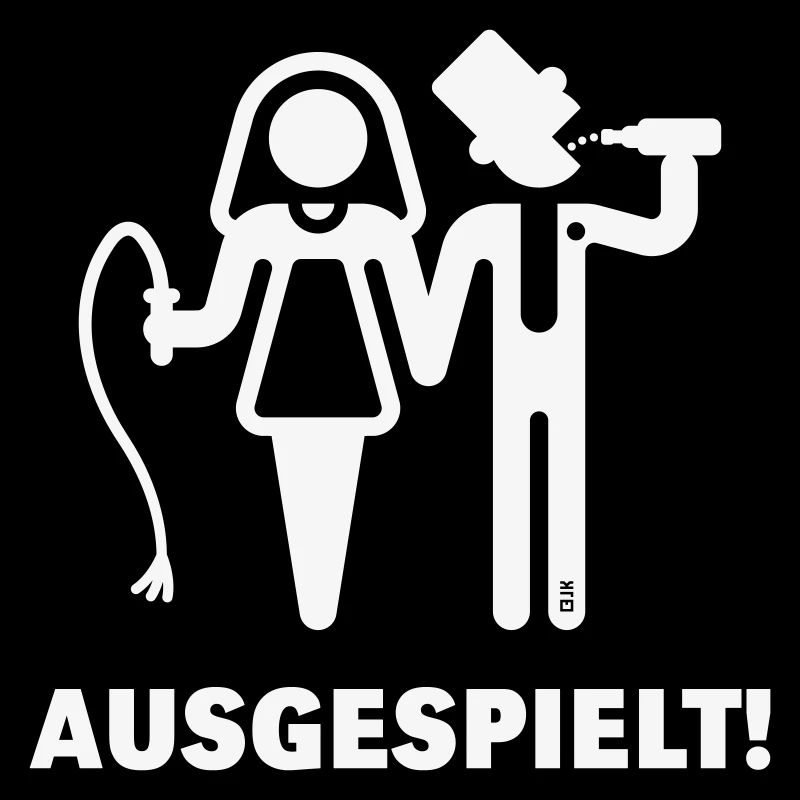 Ausgespielt! (JGA / Peitsche / Bier / White)