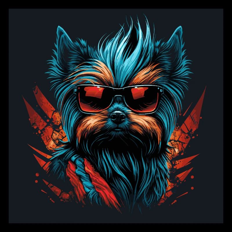 Punky cool Yorkshire Terrier