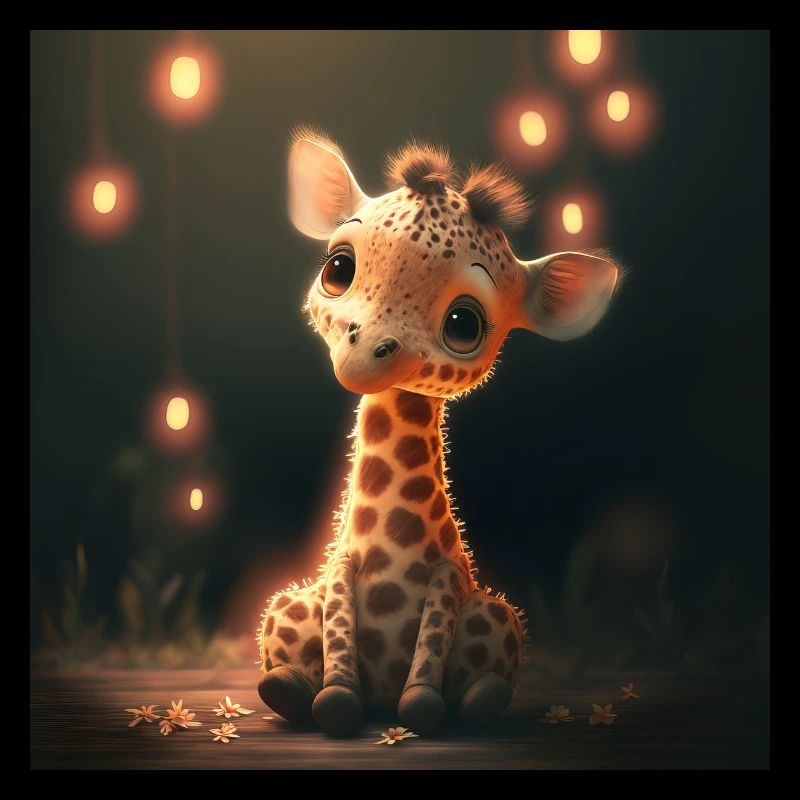 Bébé girafe