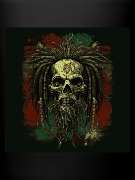 Crâne de zombie rastafari