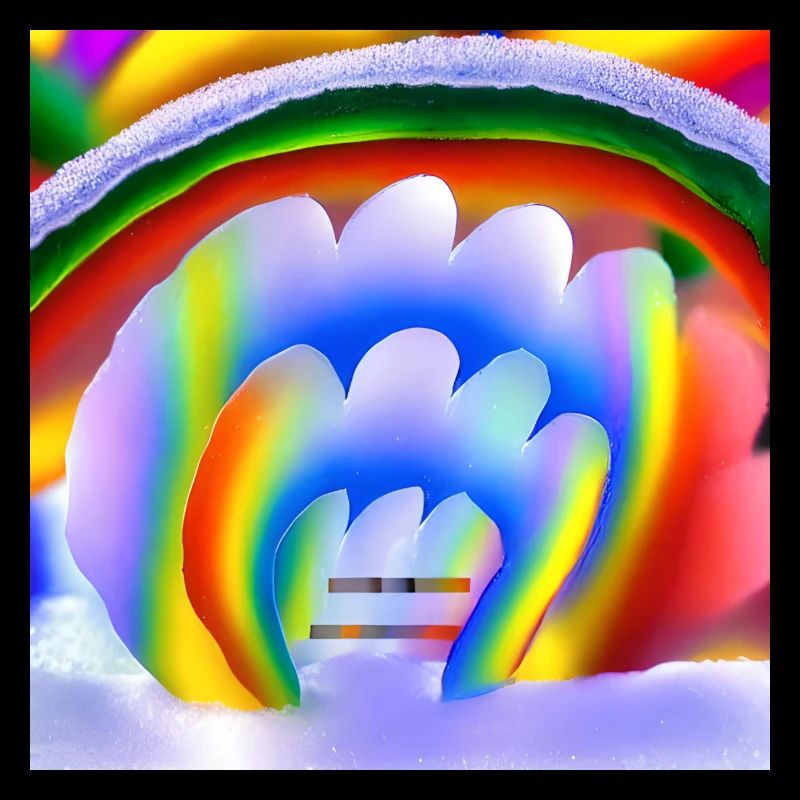 rainbow in winter