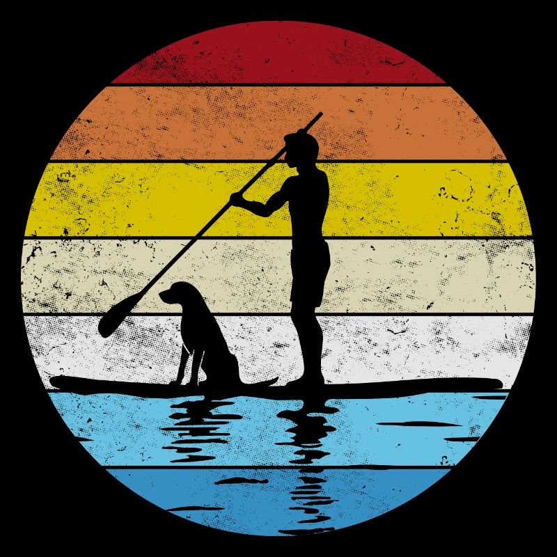 Stand Up Paddle Man avec Dog