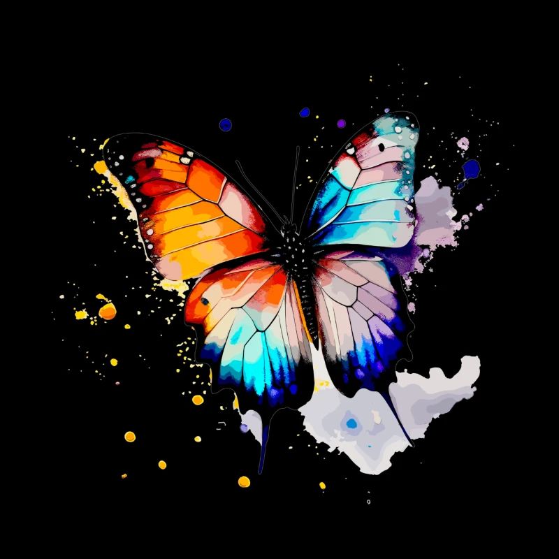 Peinture aquarelle papillon