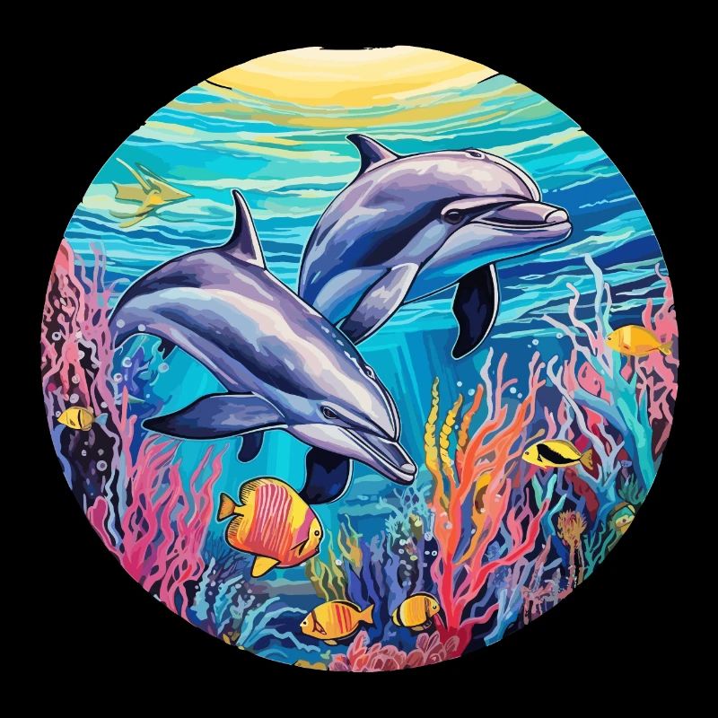 Dolphin - vivid colors - chromatic