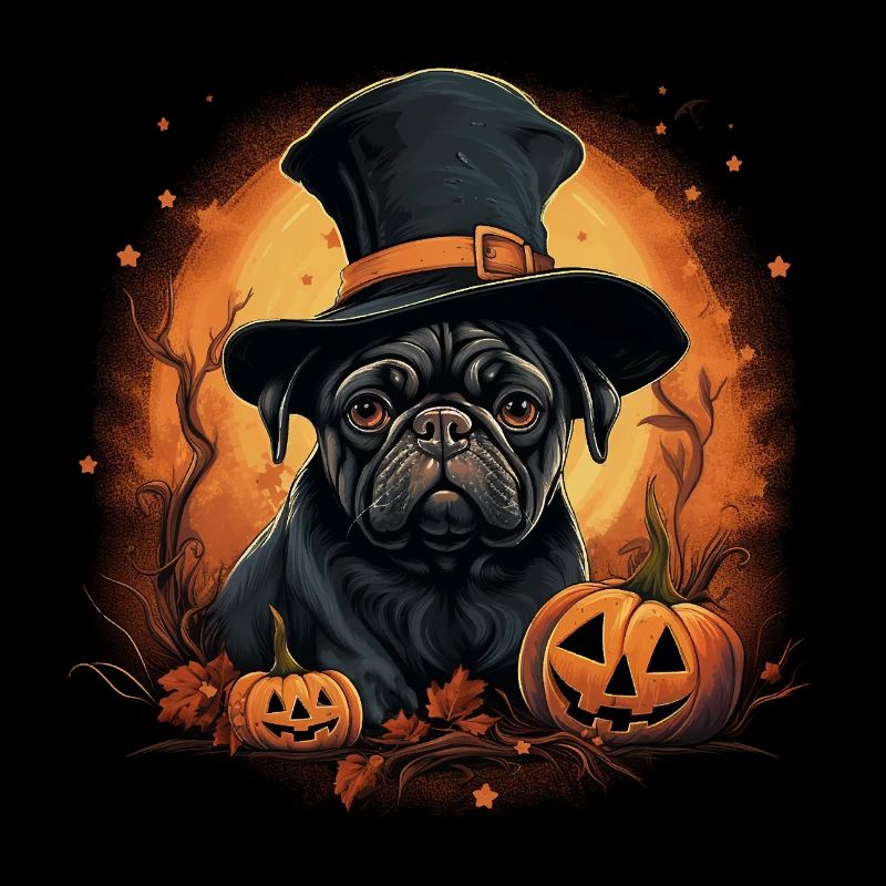 Cute Halloween Pug