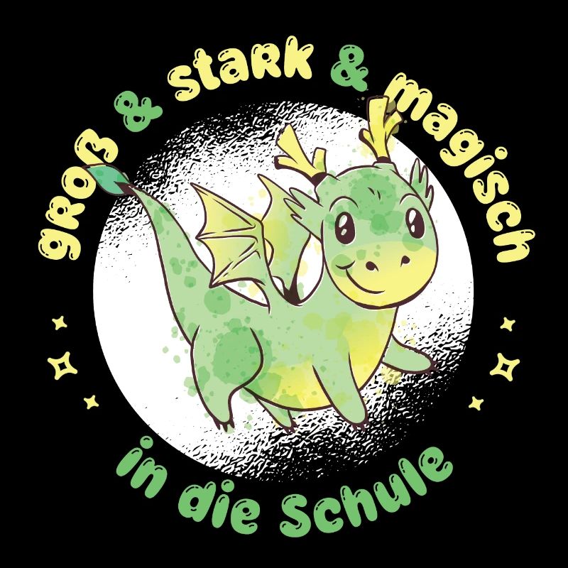Drache Dino Einschulung - "magisch in die Schule"