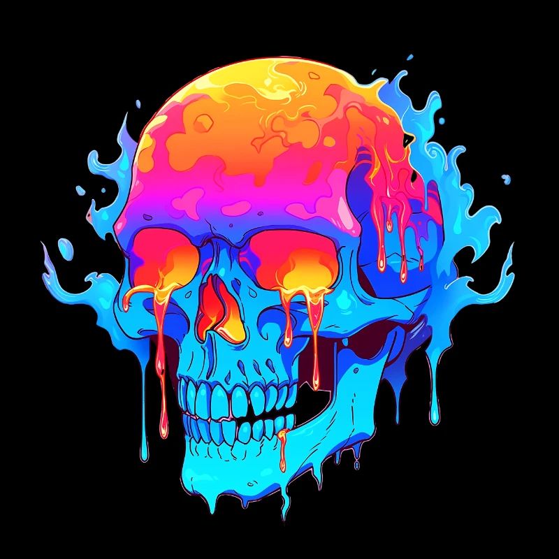 Melting Skull 002