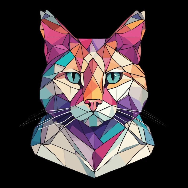 Chat polygonal