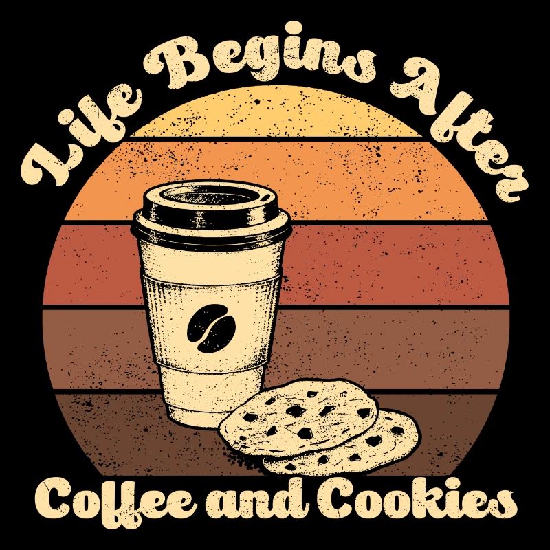 Das Retro-Leben beginnt nach dem Vintage von Kaffee und Keksen