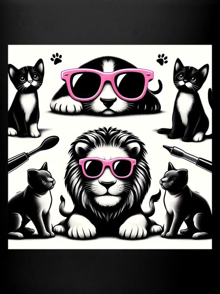 Lion et chat