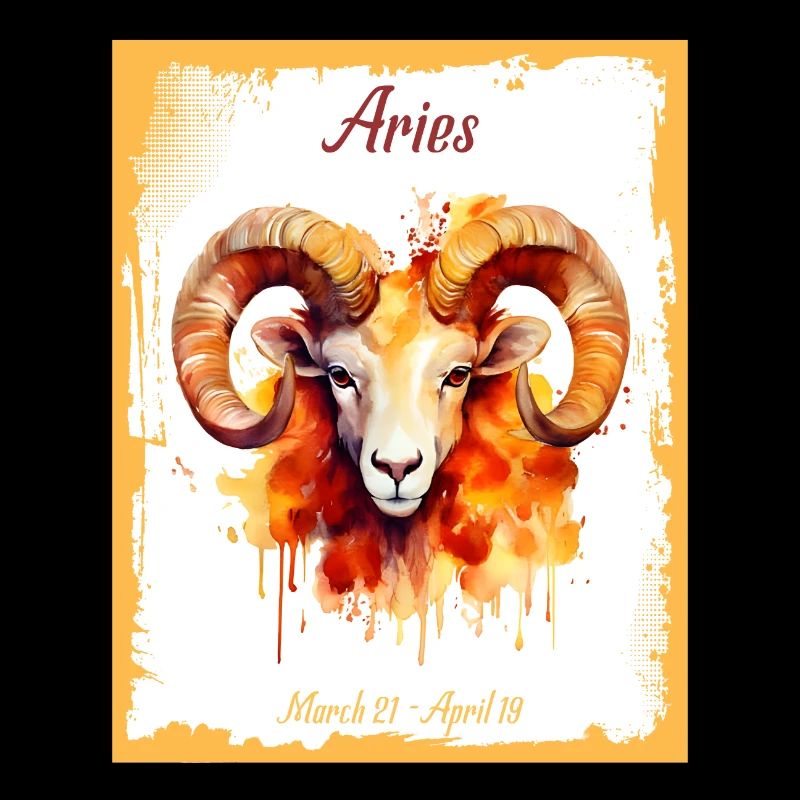 Sternzeichen in Aquarell: Widder der Widder