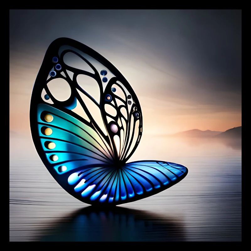 Abstract Geometric Art Butterfly Image