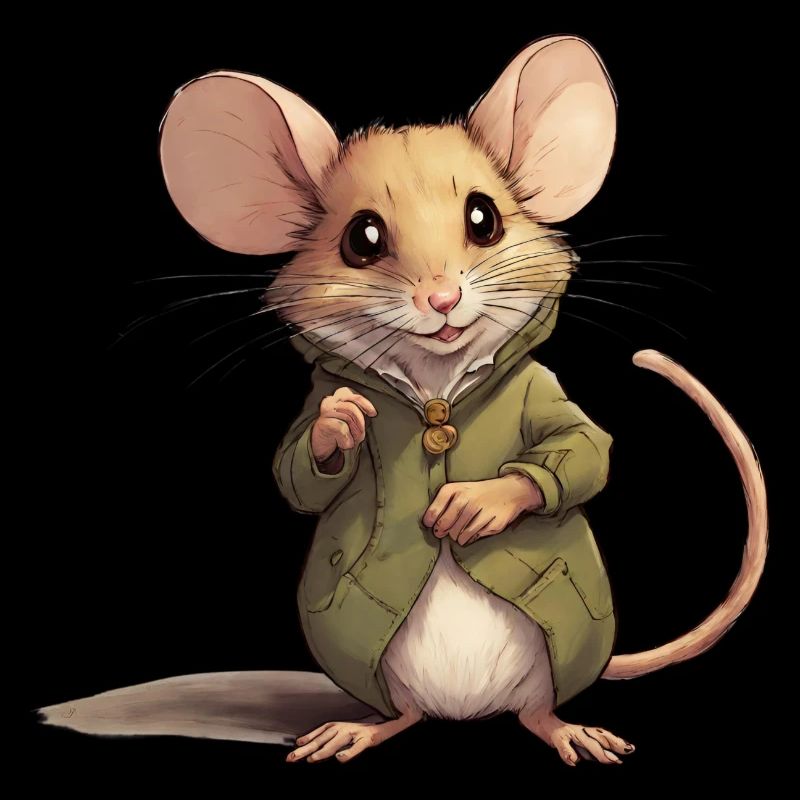 Dormouse with clothes