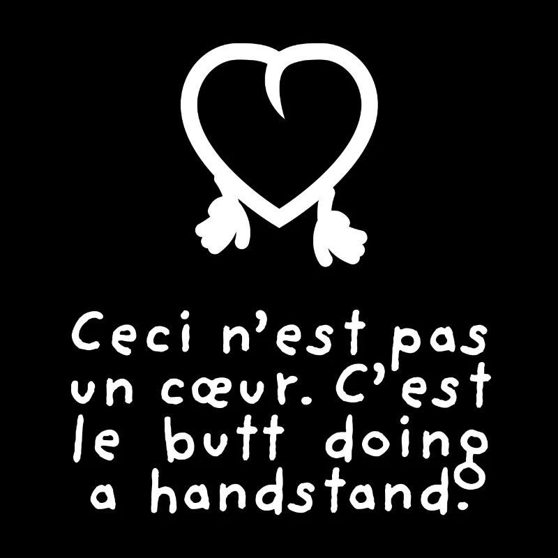 Ceci n'est pas un coeur. Le butt doing a handstand