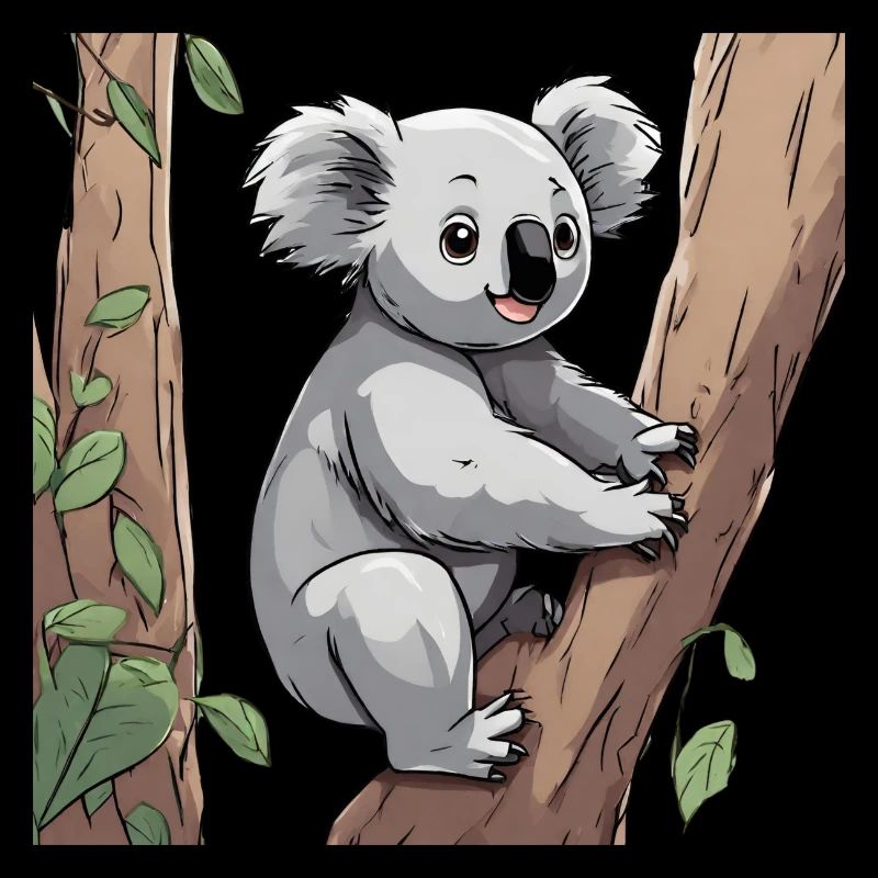 Koala on tree