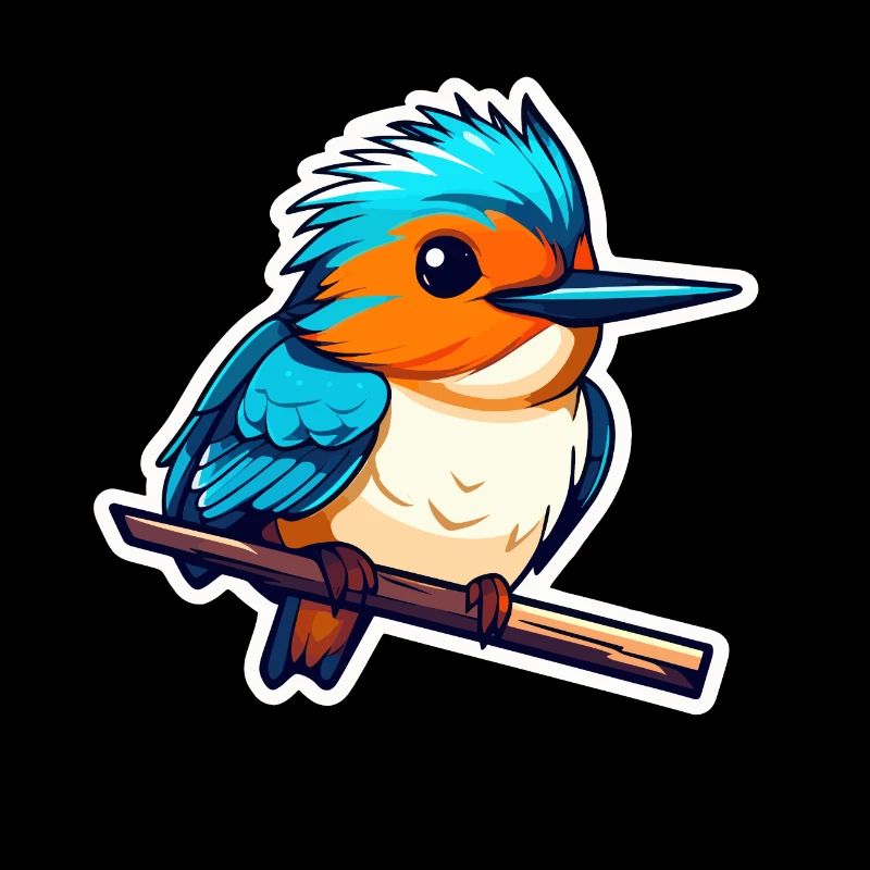 Eisvogel Vogel Zeichnung