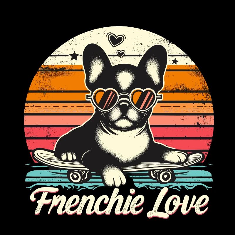 Frenchie Love Design rétro