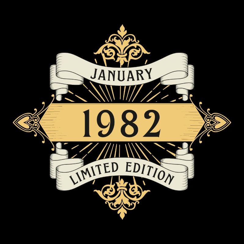 Januar 1982 Geburtstag Limited Edition