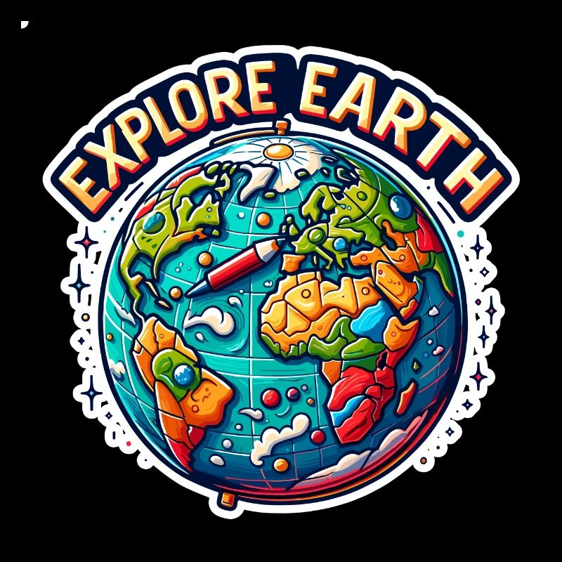 Explore Earth - Erde Illustration
