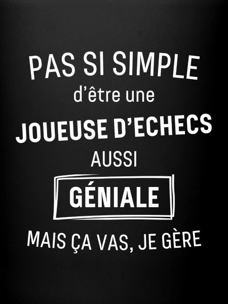 Joueuse d echecs GÉNIALE