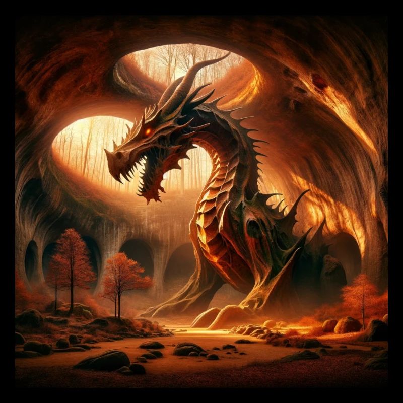 Dragon dans la grotte