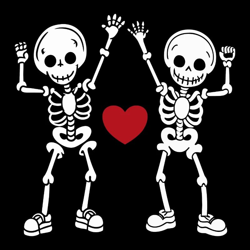 Dancing Skeletons Skulls Halloween