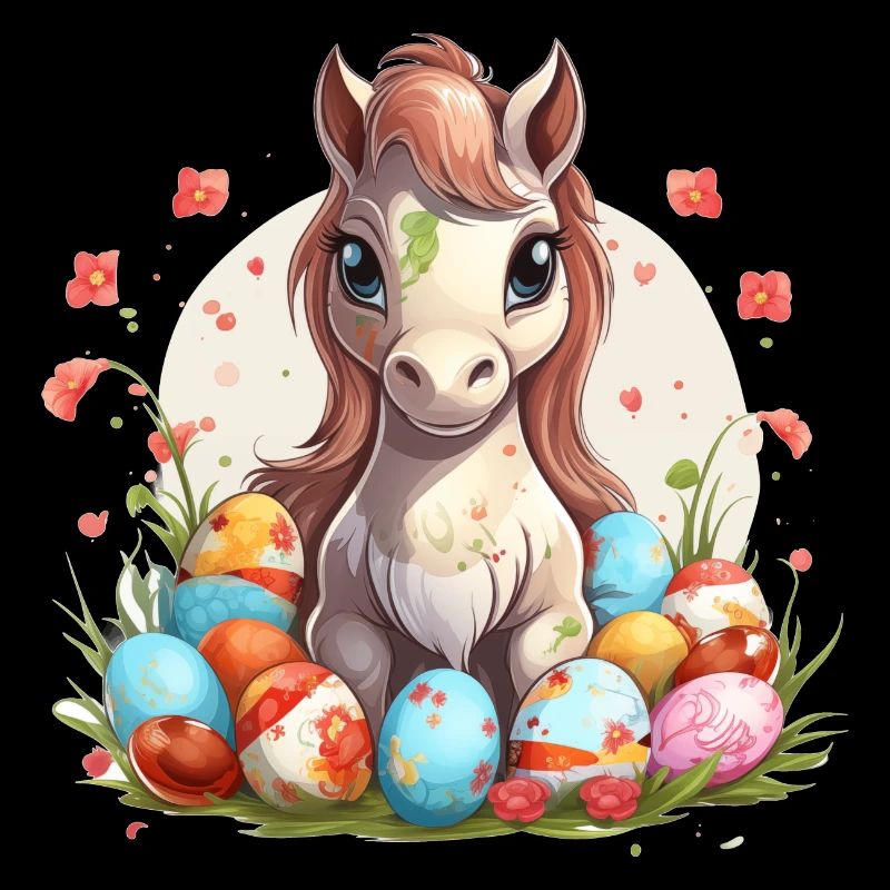 Easter eggs with bangs