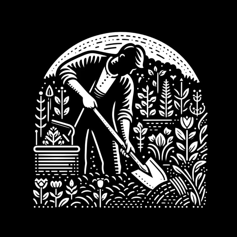 Travailler dans le jardin