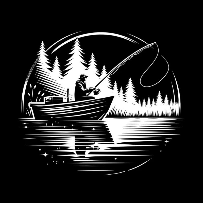 Les pêcheurs dans la nature