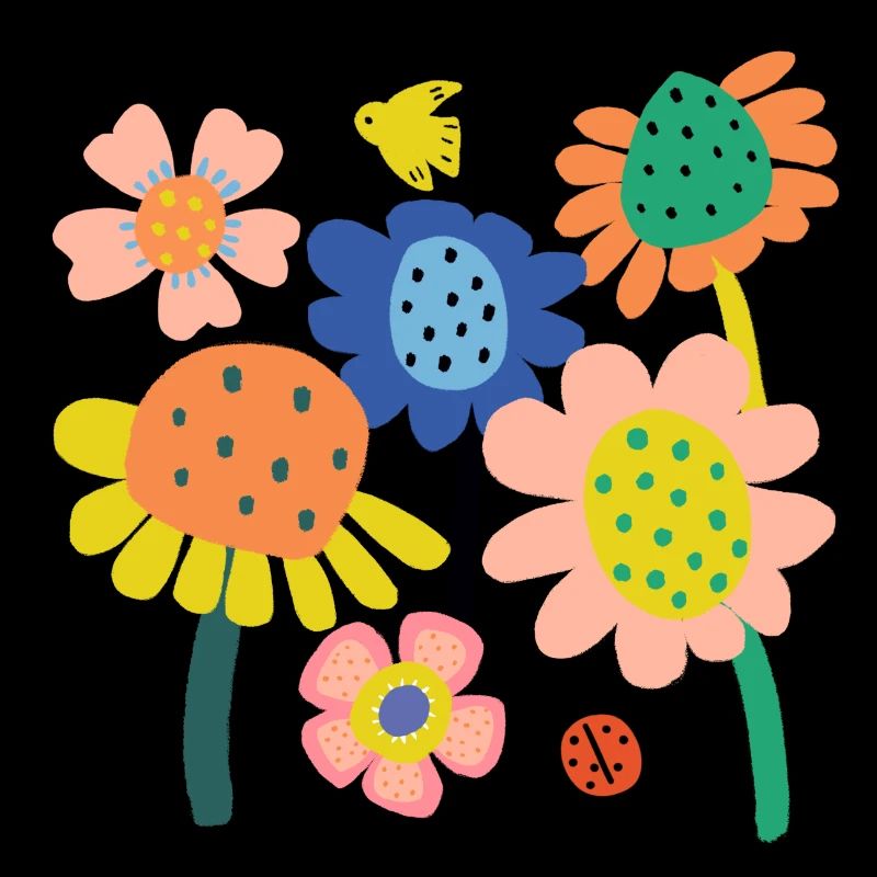 Bunter Blumen Garten