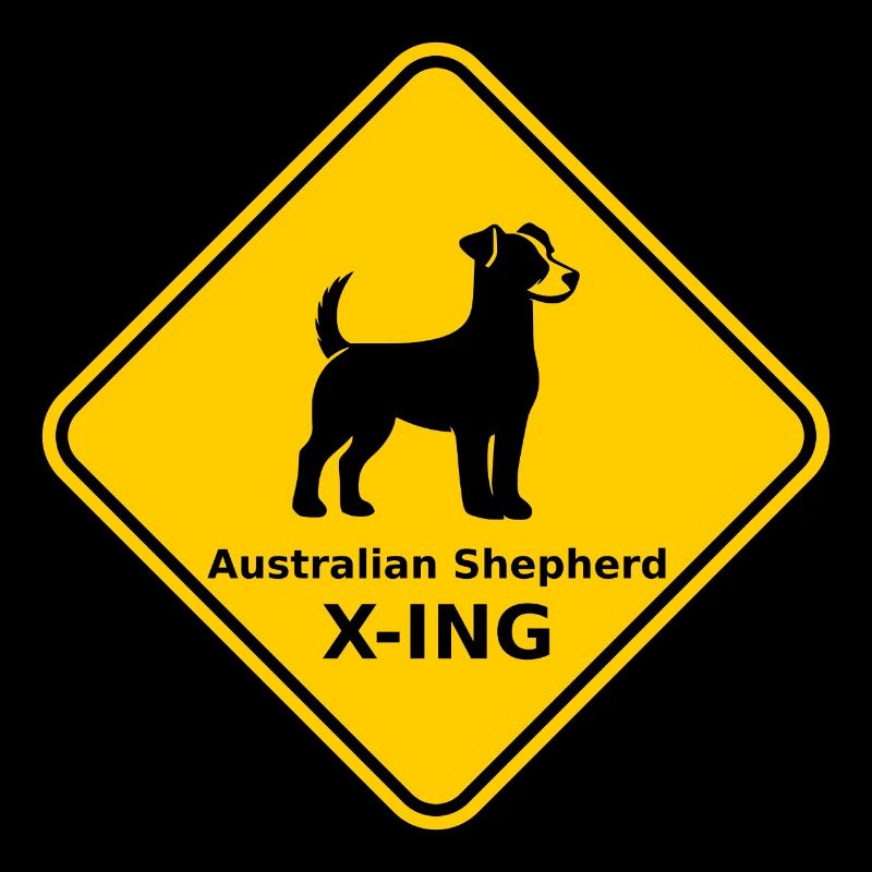 Schild "Australian Shepherd X-ING"