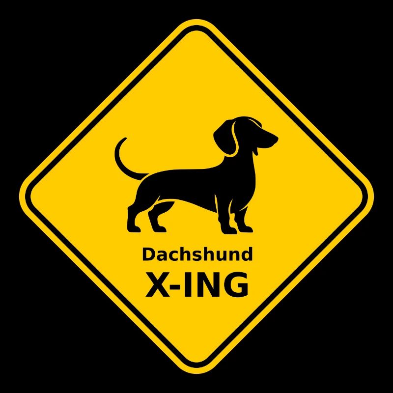 Schild "Dachshund X-ING"