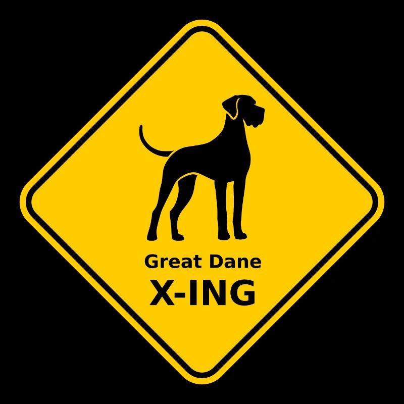 Schild "Great Dane X-ING"